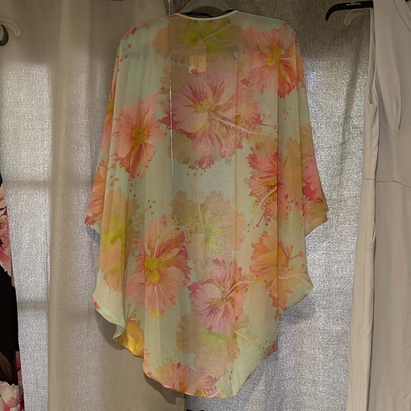 New Guess Marciano Kimono Swim Light Chiffon Floral Cover Up XS S - Picture 6 of 9